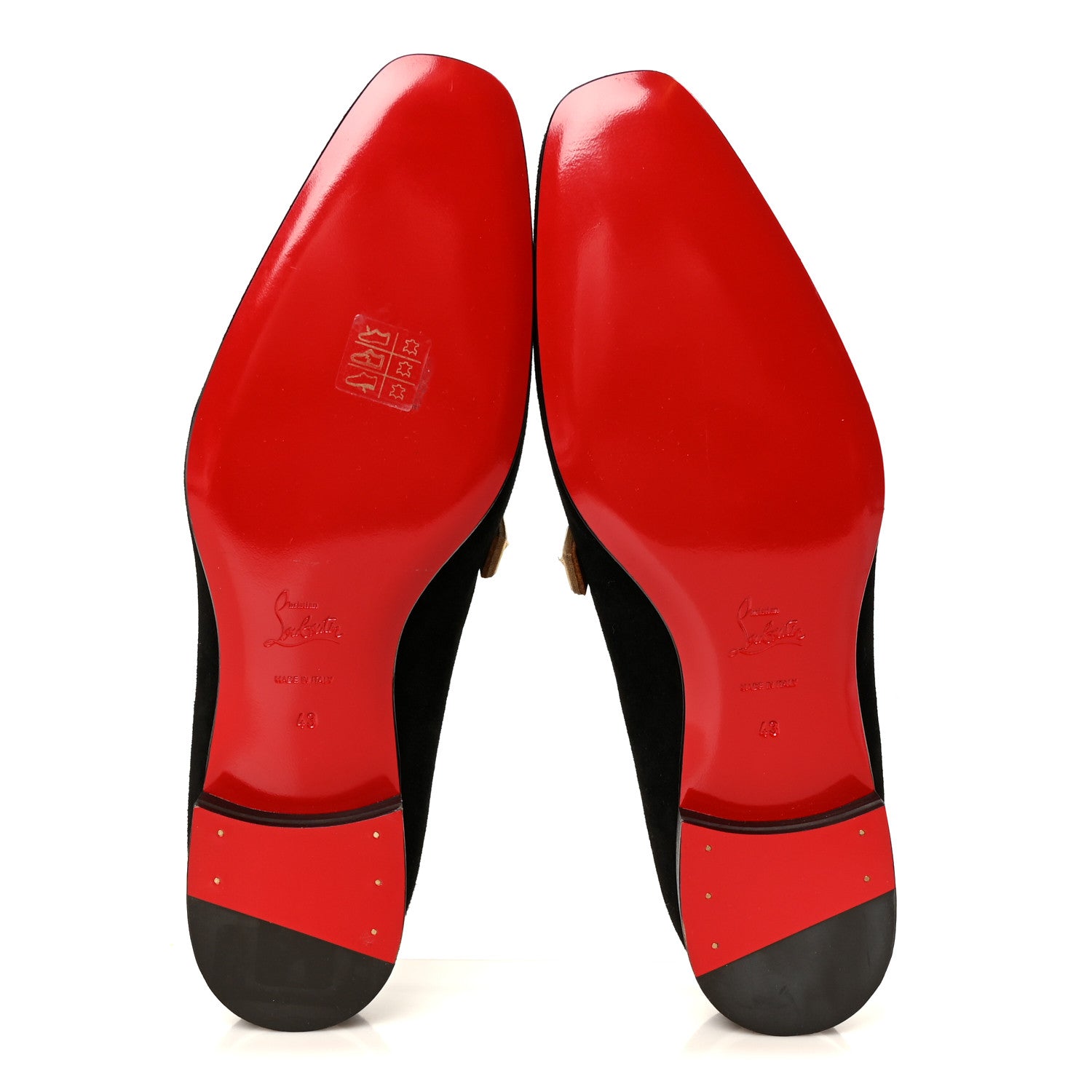 Christian Louboutin Veau Velour Mens Night On The Gange Diwali Flat Loafer 10  43 Black 6 of 9