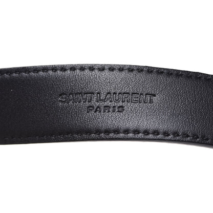 Saint Laurent Smooth Calfskin Monogram Narrow Square Buckle Belt 90 36 Black 4 of 6