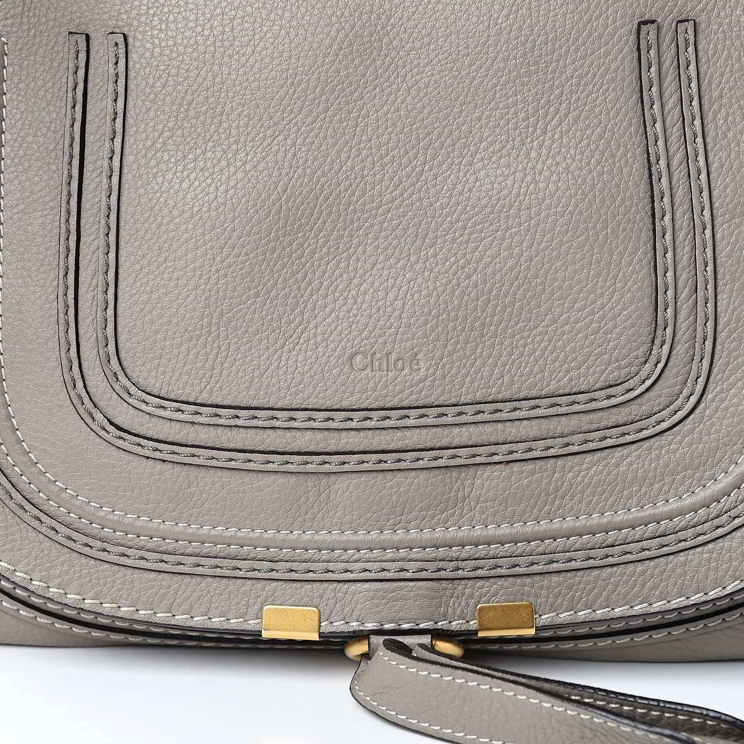 Chloe Calfskin Medium Marcie Satchel Cashmere Grey 9 of 9