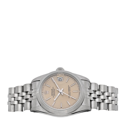 Rolex Stainless Steel 31mm Oyster Perpetual Datejust Watch Silver Tapestry 68240 2 of 4