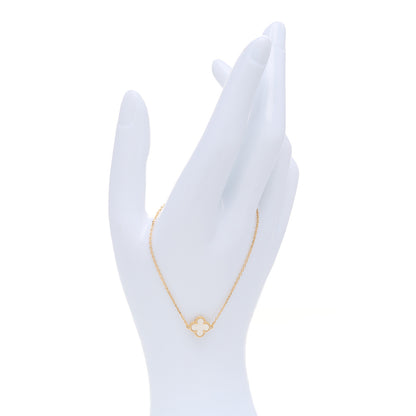 Van Cleef & Arpels 18K Yellow Gold Mother of Pearl Sweet Alhambra Bracelet 2 of 6