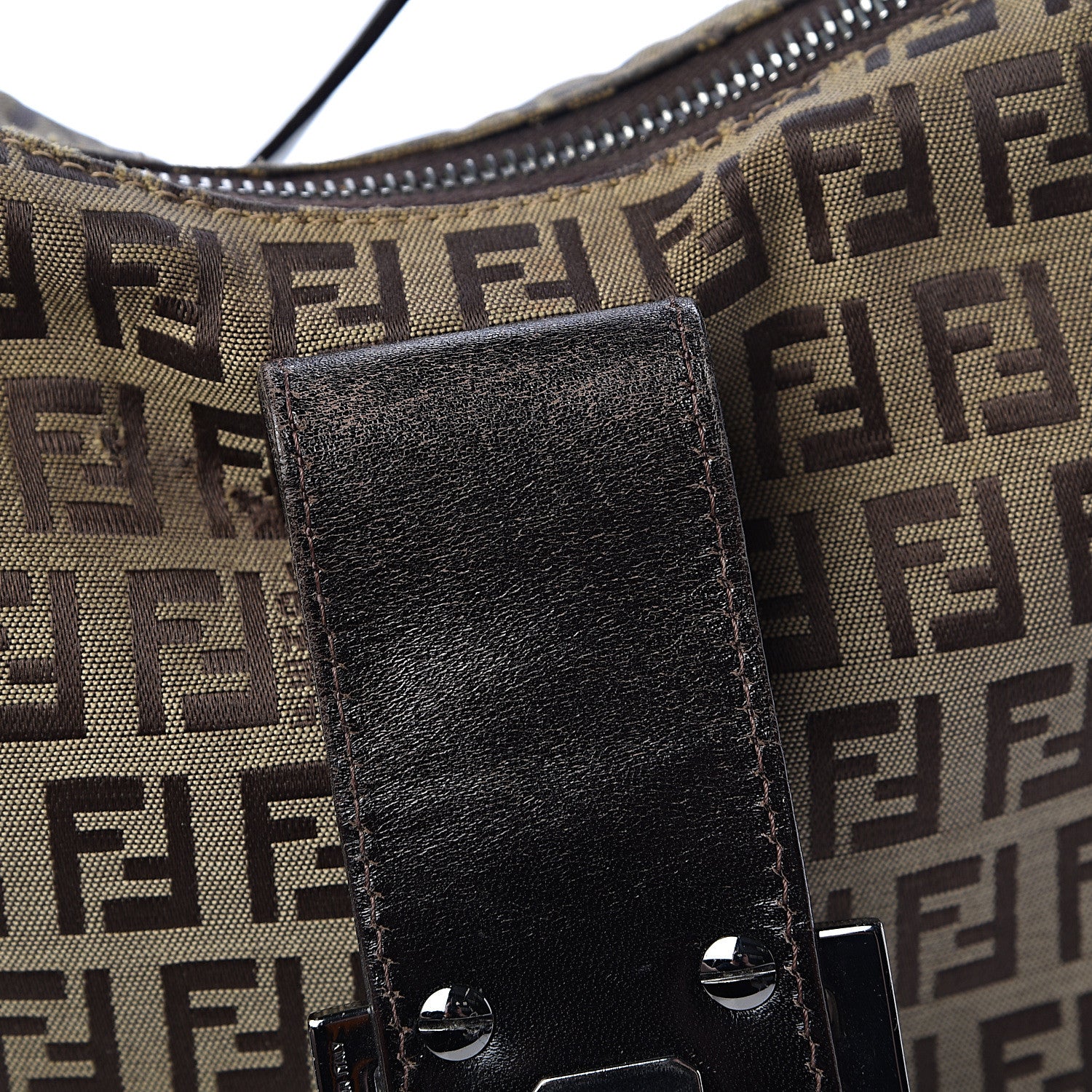 Fendi Zucchino Hobo Dark Brown 8 of 15