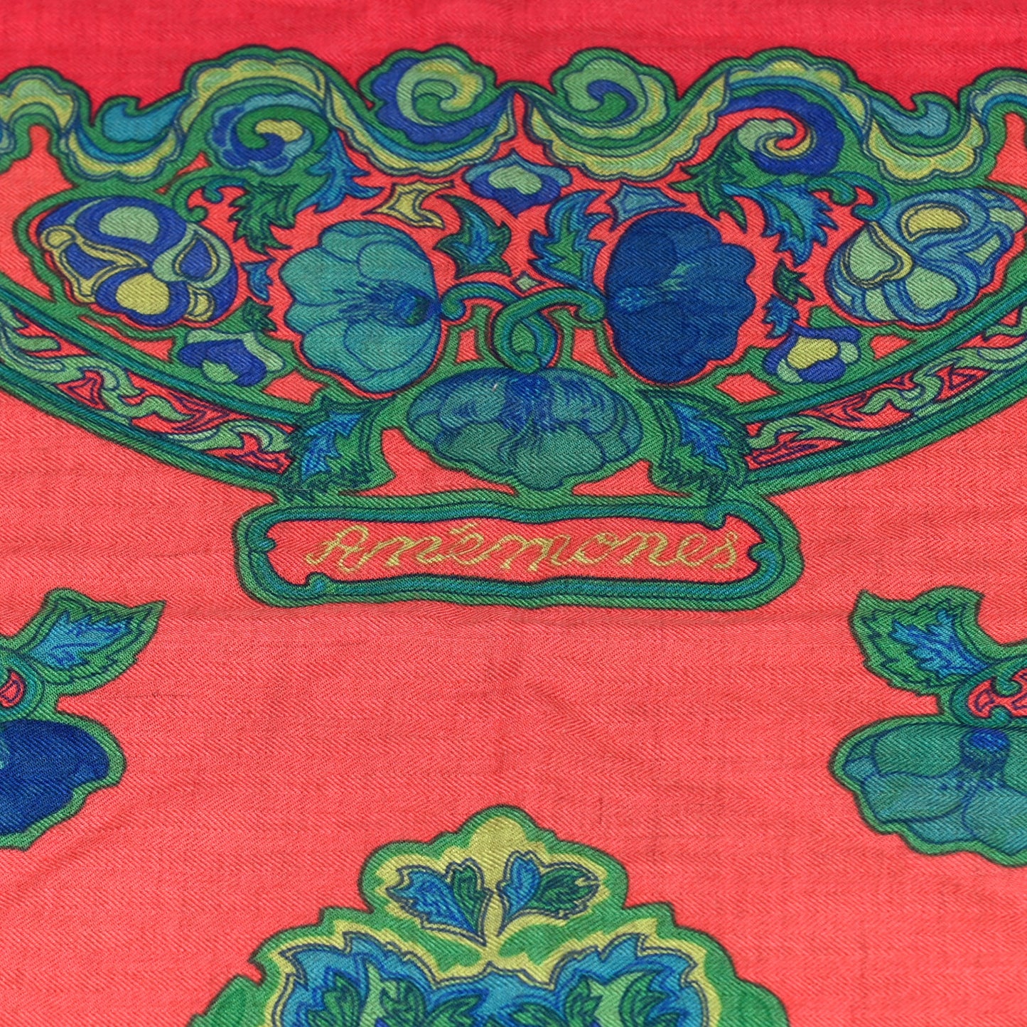 Cashmere Silk Anemones Shawl 140