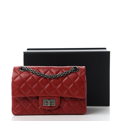 Chanel Aged Calfskin Quilted 2.55 Reissue 224 Flap Red 11 of 11