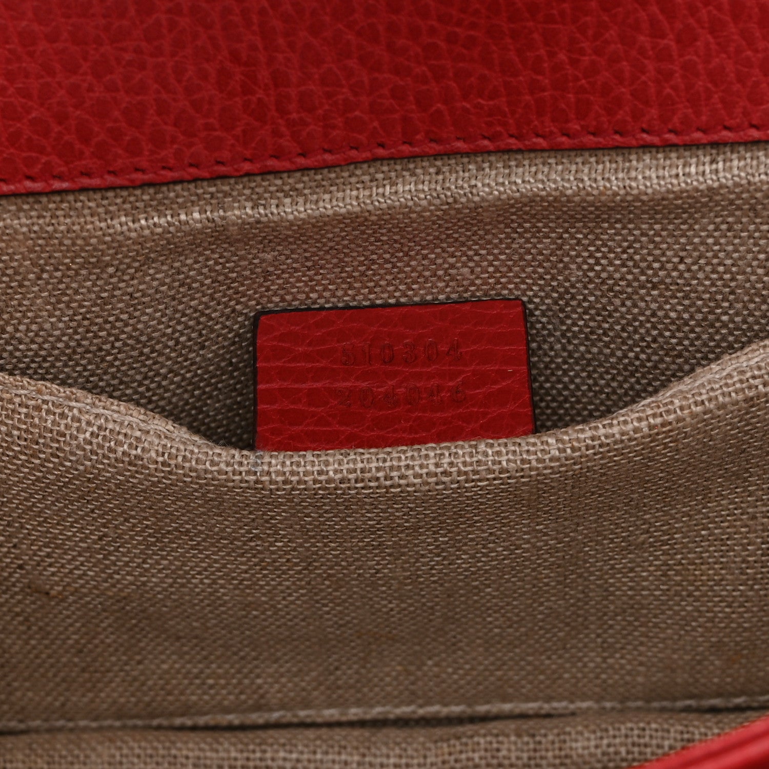 Gucci Dollar Calfskin Small Interlocking G Shoulder Bag Red 7 of 11