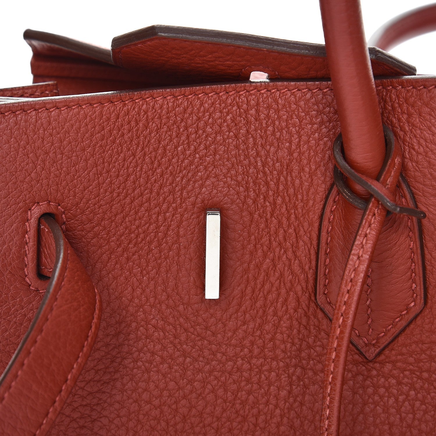 Hermes Taurillon Clemence Birkin 35 Rouge Venetian 21 of 36