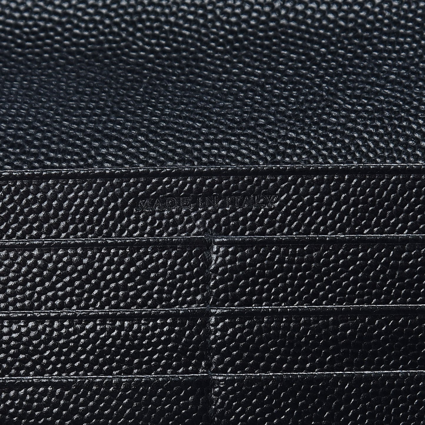 Grain De Poudre Matelasse Chevron Monogram Flap Wallet Black