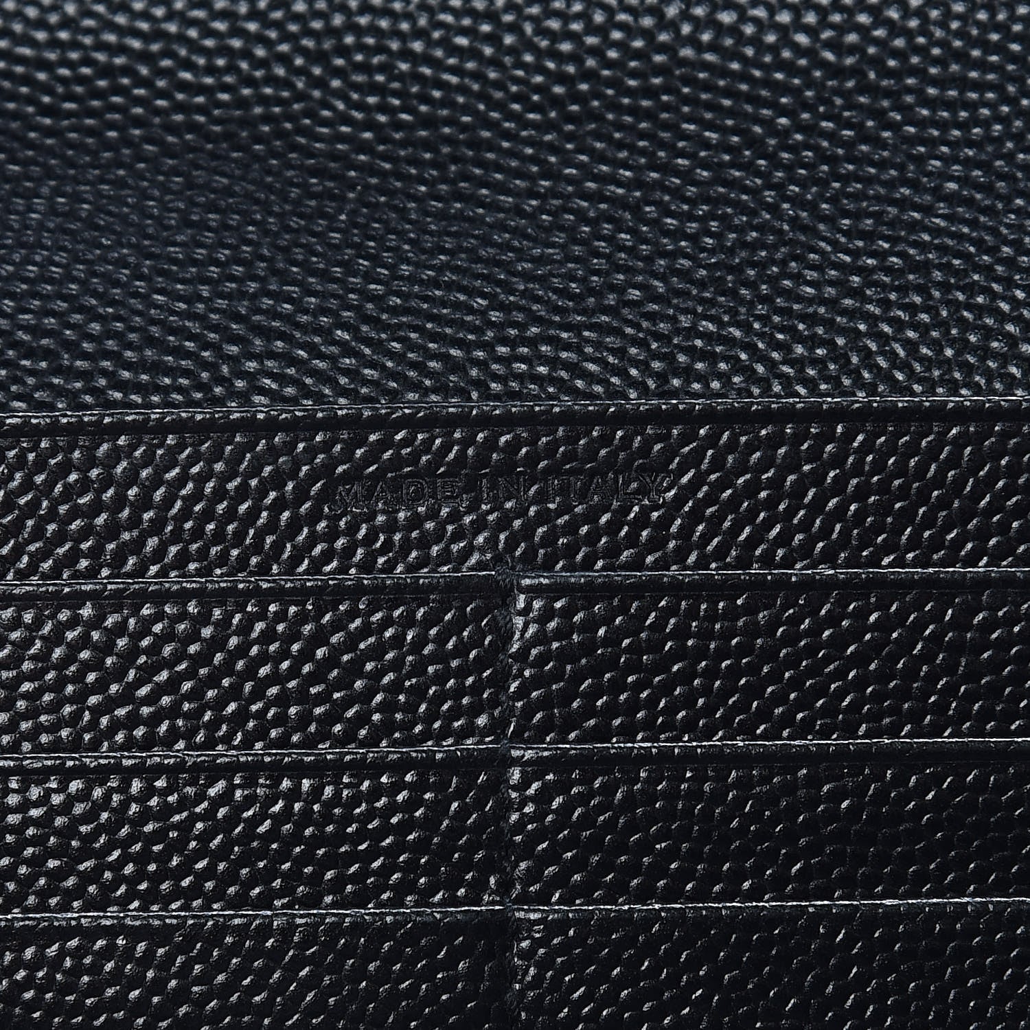 Saint Laurent Grain De Poudre Matelasse Chevron Monogram Flap Wallet Black 7 of 12