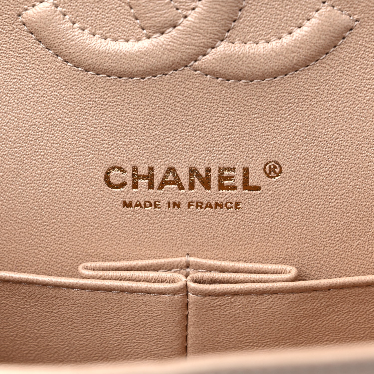 Chanel Iridescent Calfskin Quilted Medium Double Flap Beige 6 of 10
