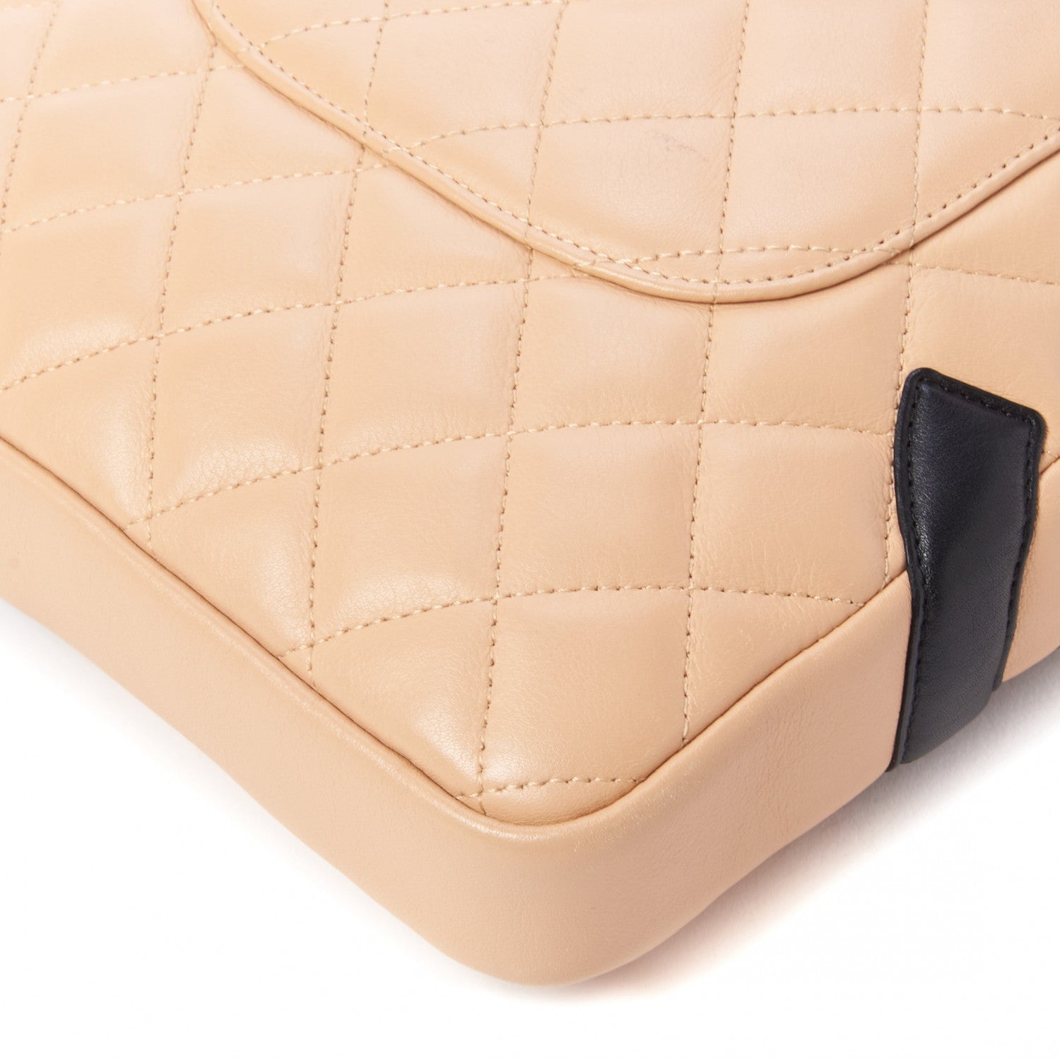 Chanel Calfskin Quilted Medium Cambon Messenger Beige Black 4 of 8
