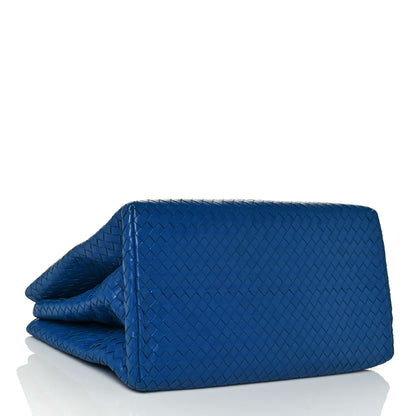 Bottega Veneta Light Calf Intrecciato Medium Roma Signal Blue 3 of 10