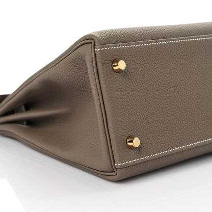 Hermes Togo Kelly Retourne 28 Etoupe 5 of 10