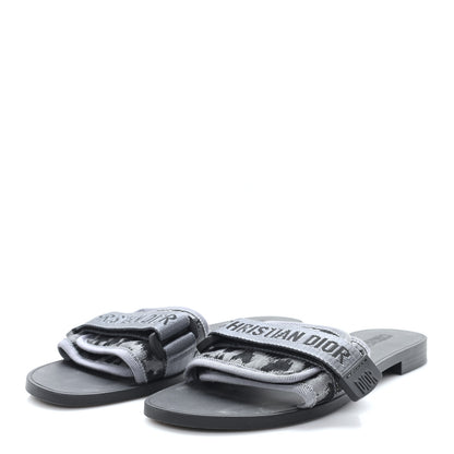 Christian Dior Technical Stretch Fabric Camouflage Dio(r)evolution Slide Sandals 37 Black Grey 4 of 8