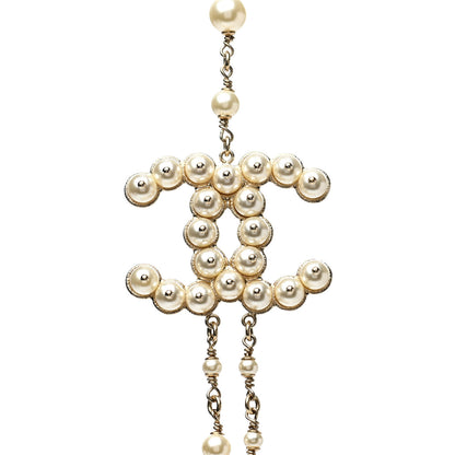 Chanel Pearl Chain CC Multi Strand Necklace Gold 4 of 8