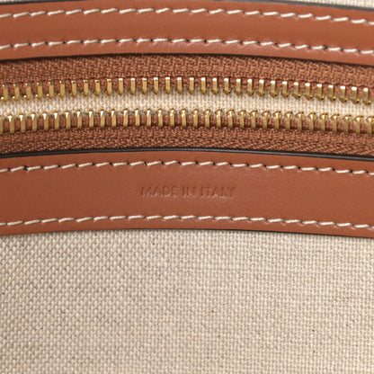 Celine Textile Calfskin Horizontal Cabas Beige Tan 6 of 10