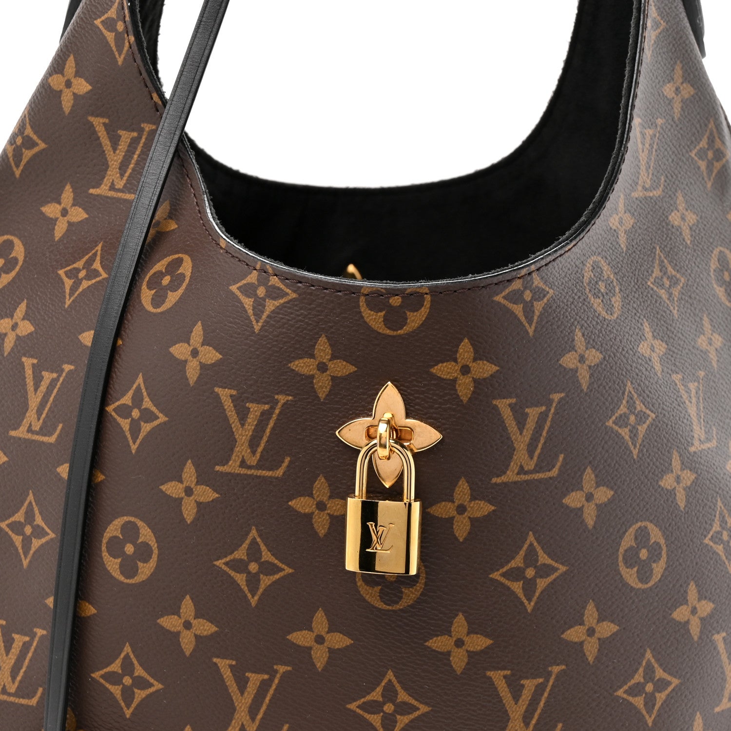 Louis Vuitton Monogram Flower Hobo Black 6 of 11