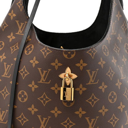 Louis Vuitton Monogram Flower Hobo Black 6 of 11