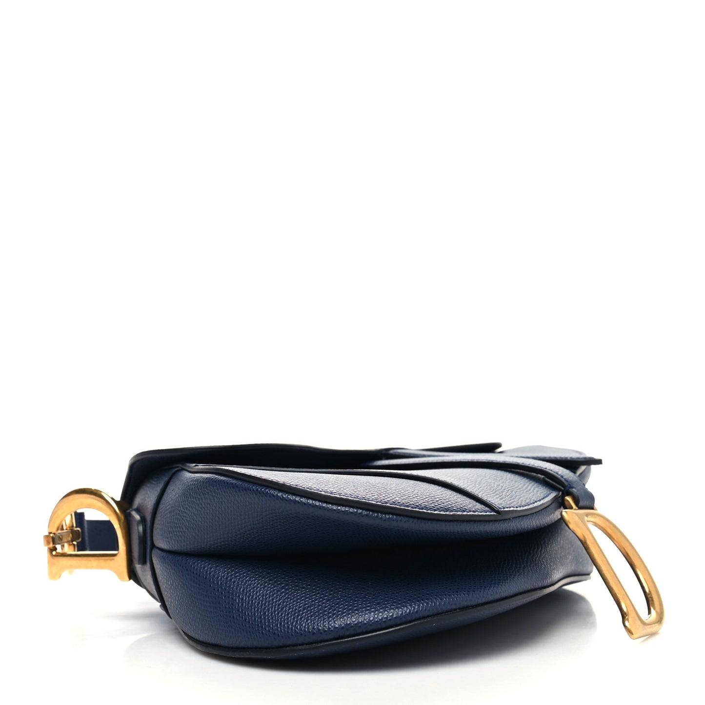 Grained Calfskin Saddle Bag Navy