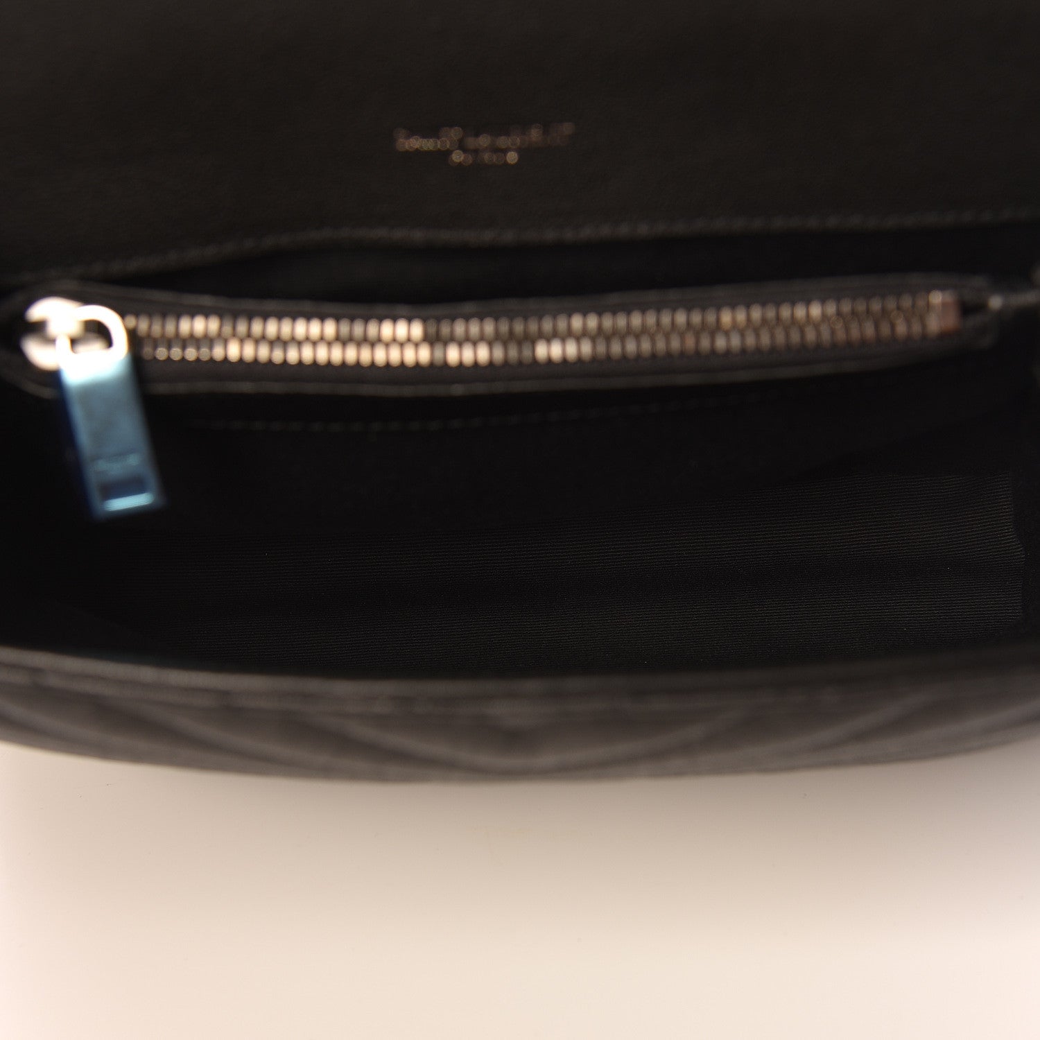 Saint Laurent Sheepskin Matelasse Chevron Monogram Medium College Bag Black 5 of 10