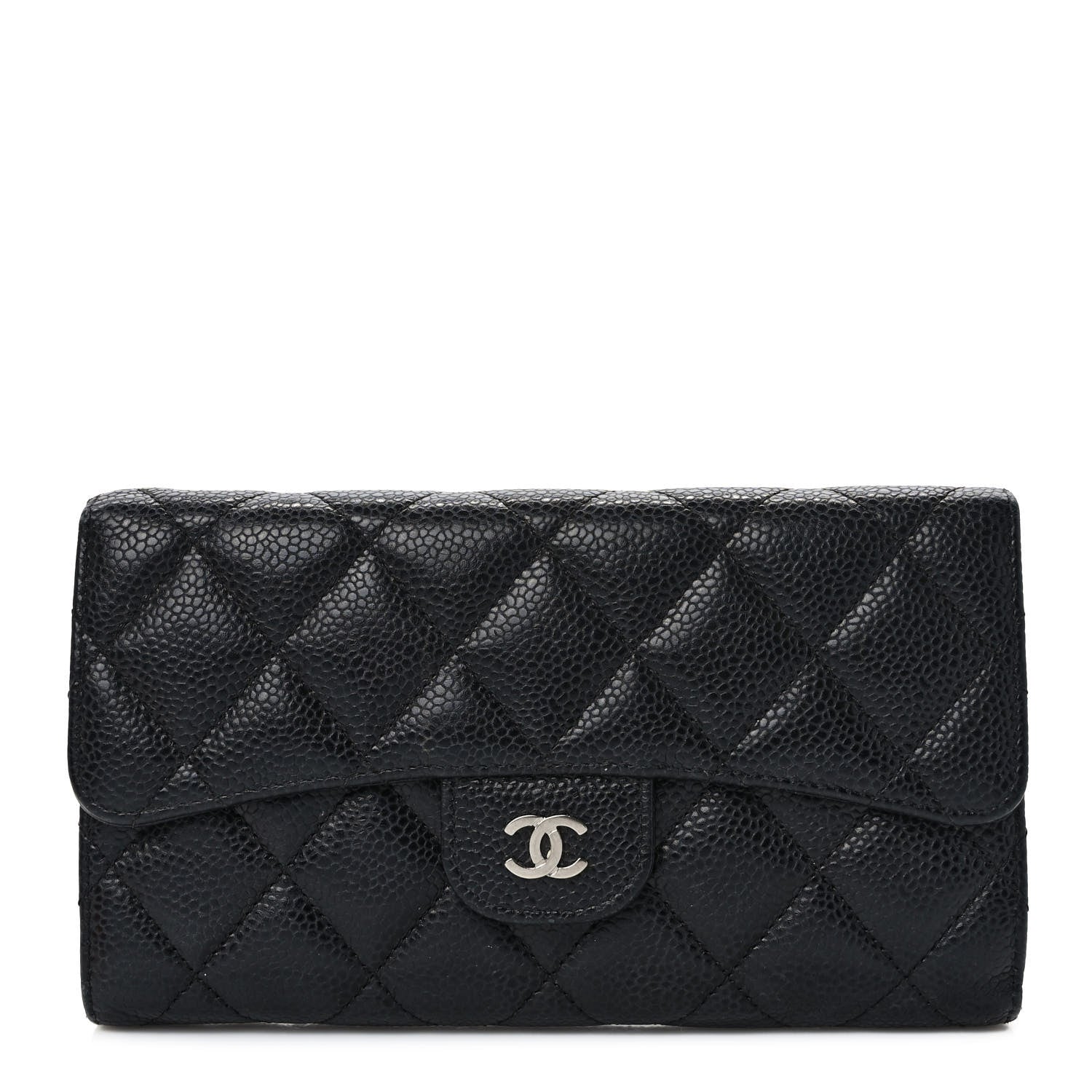 Chanel Caviar Quilted Large Flap Wallet Black 1 of 10