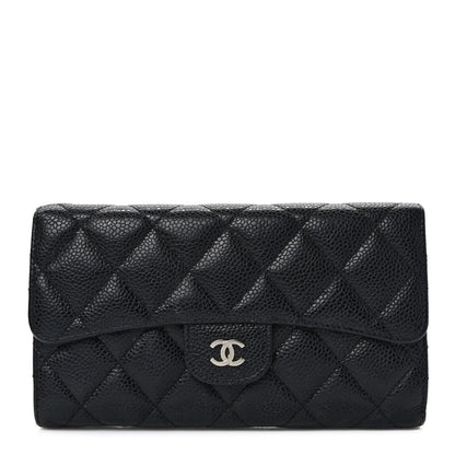 Chanel Caviar Quilted Large Flap Wallet Black 1 of 10