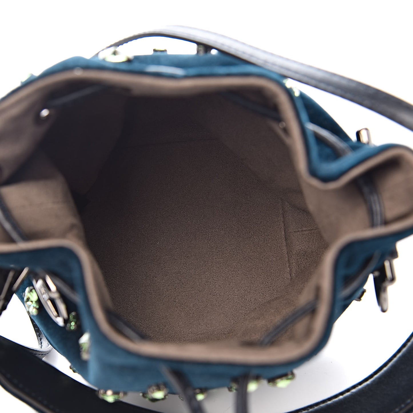 Velluto Crystal F is Mini Mon Tresor Bucket Bag Blue Notte