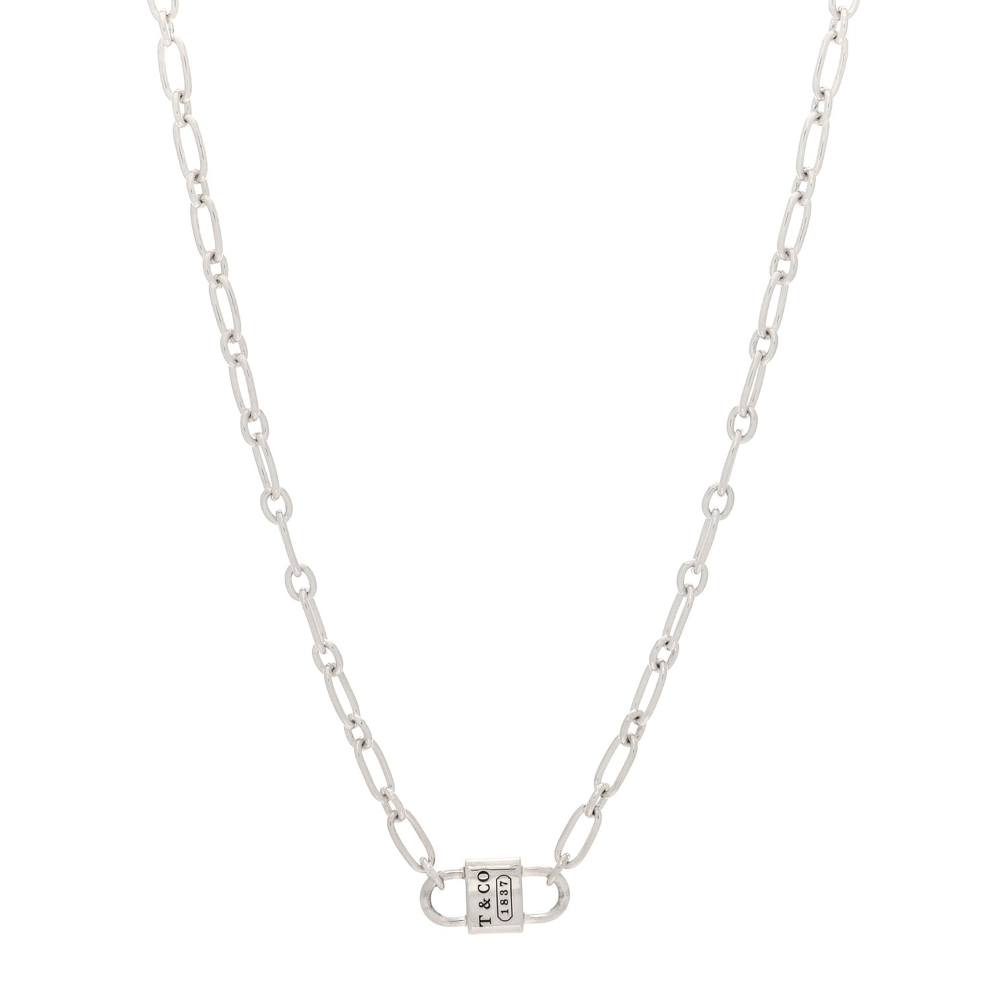 Sterling Silver 1837 Double Lock Necklace