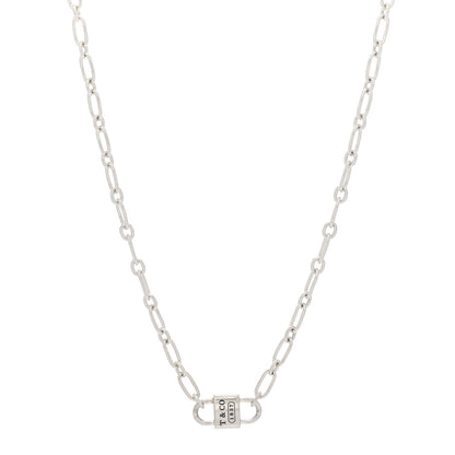 Tiffany Sterling Silver 1837 Double Lock Necklace 1 of 5