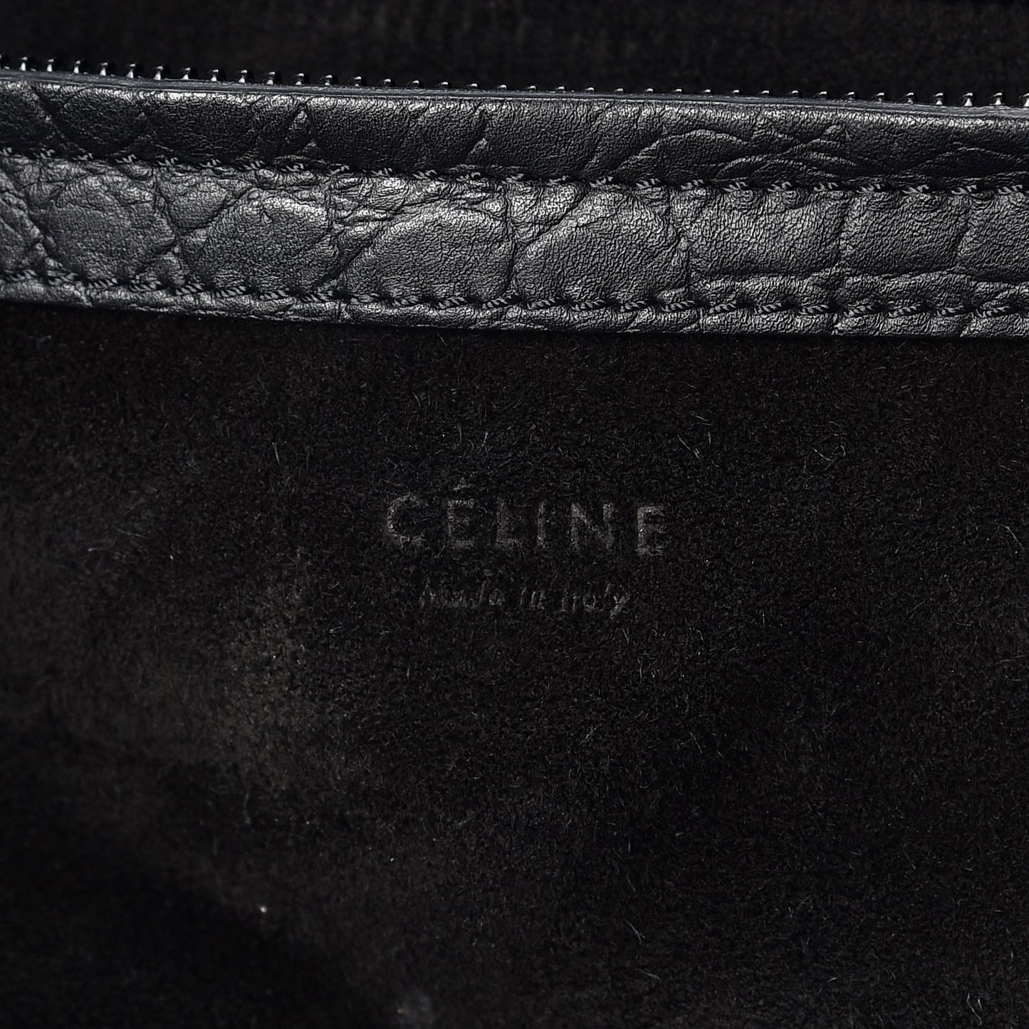 Crocodile Embossed Calfskin Medium Phantom Luggage Black