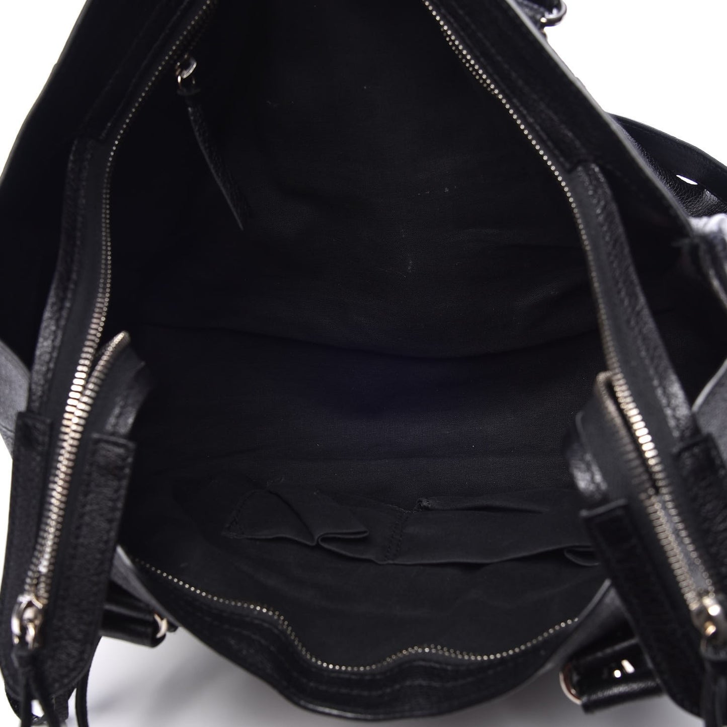 Chevre Silver Metallic Edge Hardware City Black