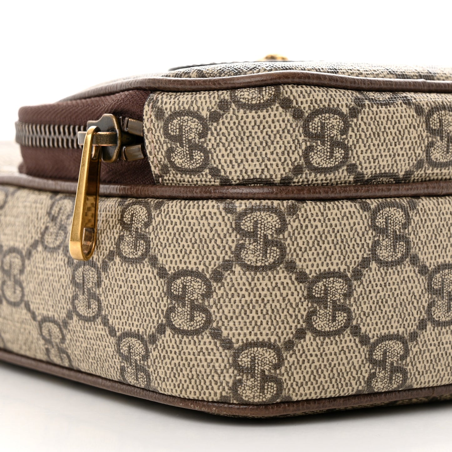 GG Supreme Monogram Mini Neo Vintage Double Zip Messenger Bag Beige New Acero Crop