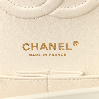 Chanel Caviar Quilted Medium Double Flap White 7 of 10