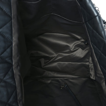 Chanel Metallic Lambskin Quilted Large Week End on Mars Tote Dark Grey 6 of 11