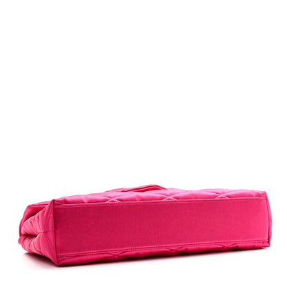 Saint Laurent Satin Quilted Sade Puffer Envelope Clutch Bubblegum 4 of 10