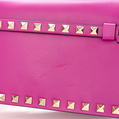 Valentino Garavani Nappa Small Rockstud Wristlet Clutch Fuxia 10 of 10