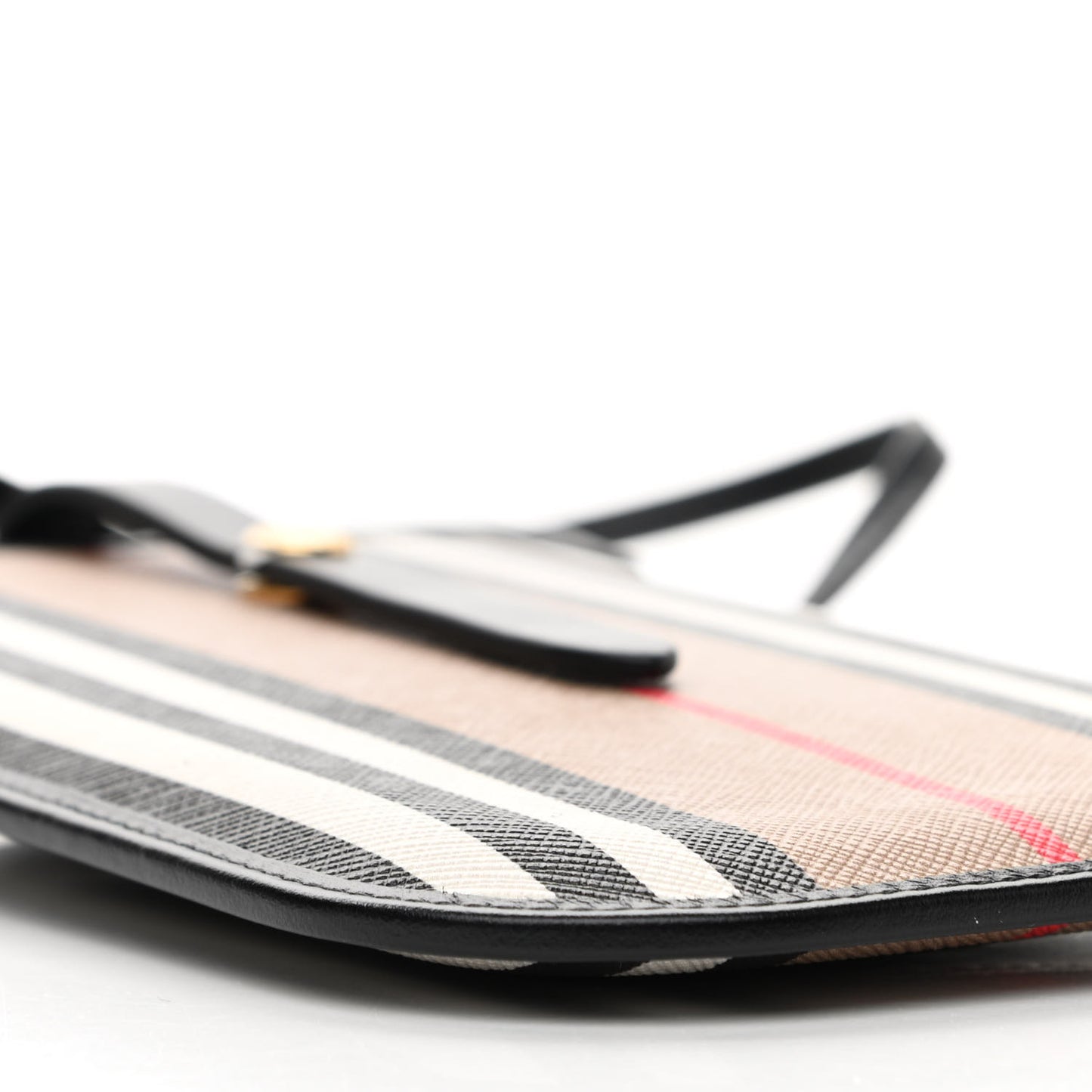 E-Canvas Calfskin Icon Stripe Anne Phone Case With Strap Archive Beige