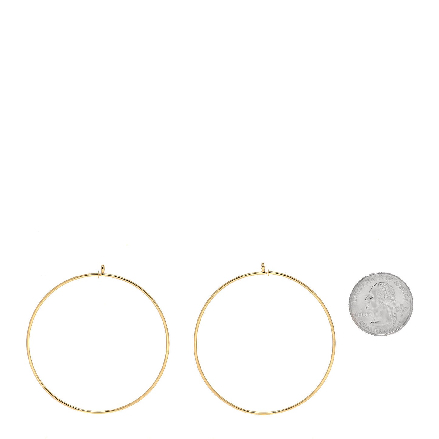 18K Yellow Gold Diamond Large Elsa Peretti Hoop Earrings