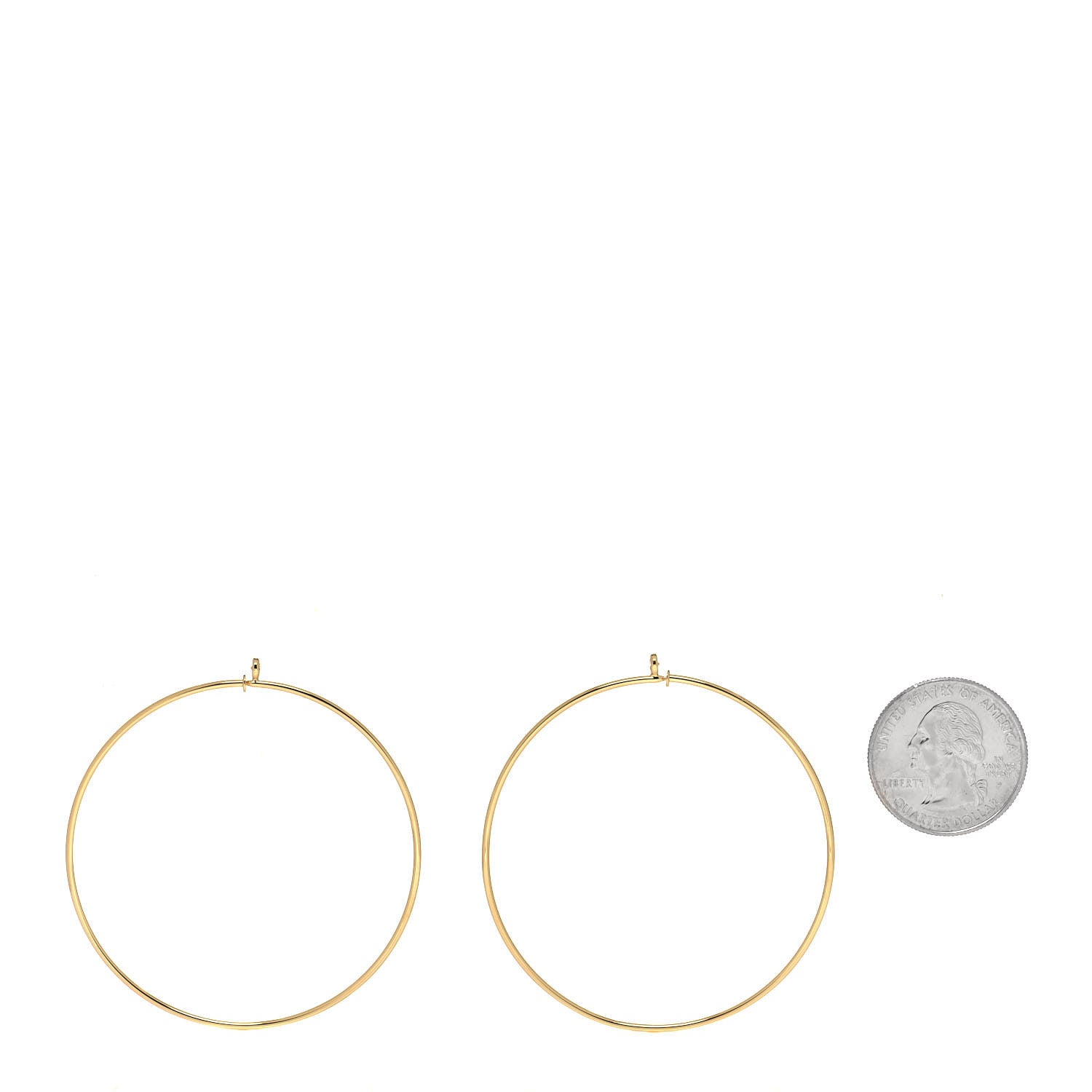 Tiffany 18K Yellow Gold Diamond Large Elsa Peretti Hoop Earrings 2 of 6