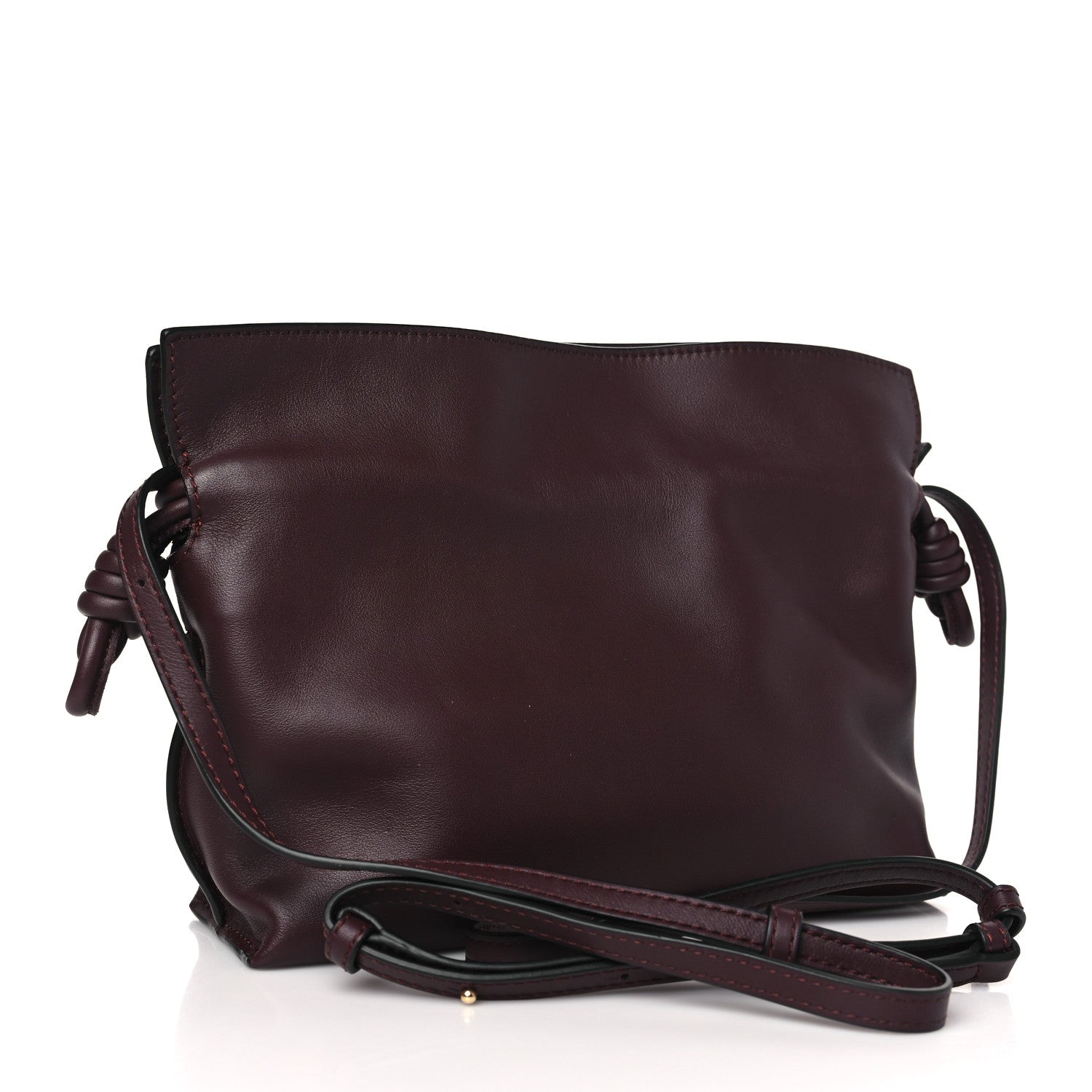 Loewe Calfskin Mini Flamenco Knot Clutch Prune 3 of 10