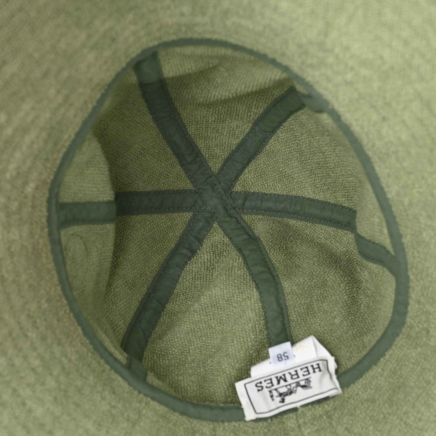 Hermes Terry Cloth Harper Bucket Hat 58 Khaki 7 of 10