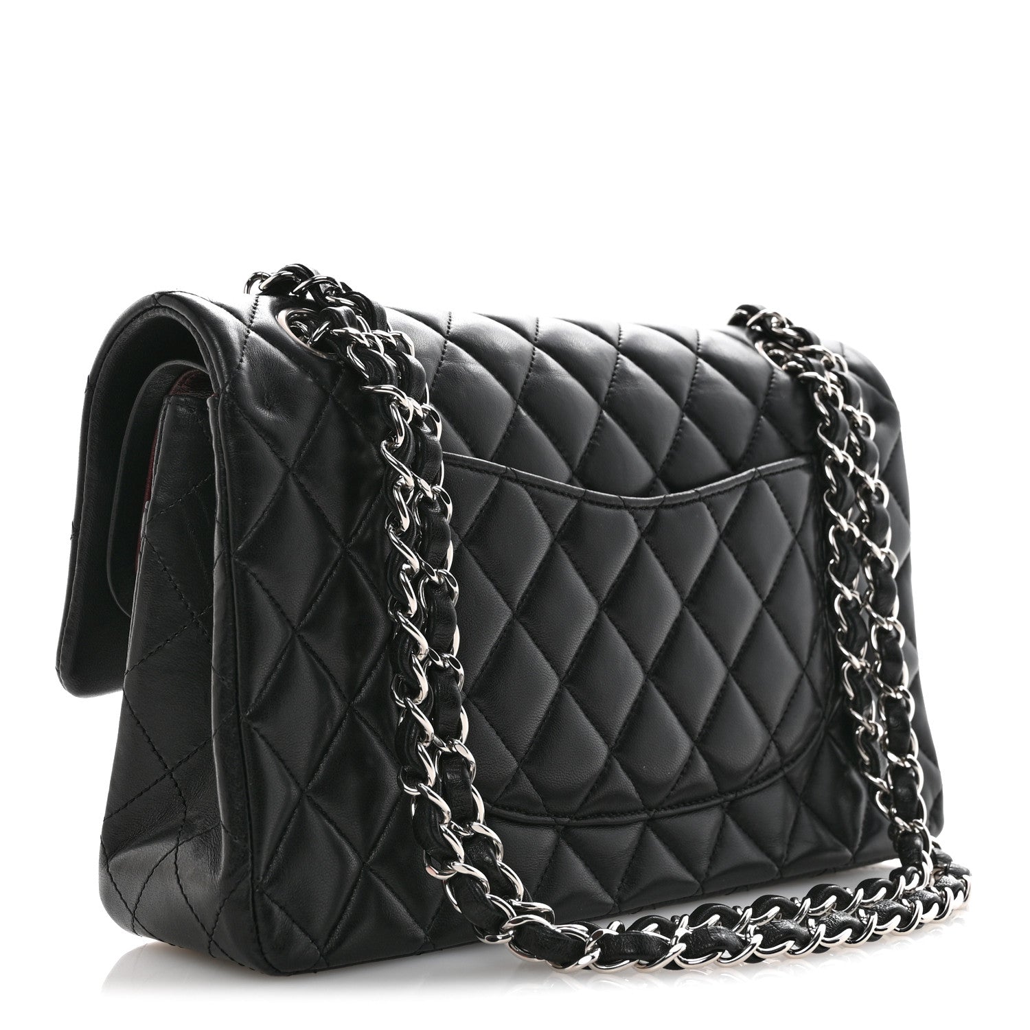 Chanel Lambskin Quilted Medium Double Flap Black 3 of 12