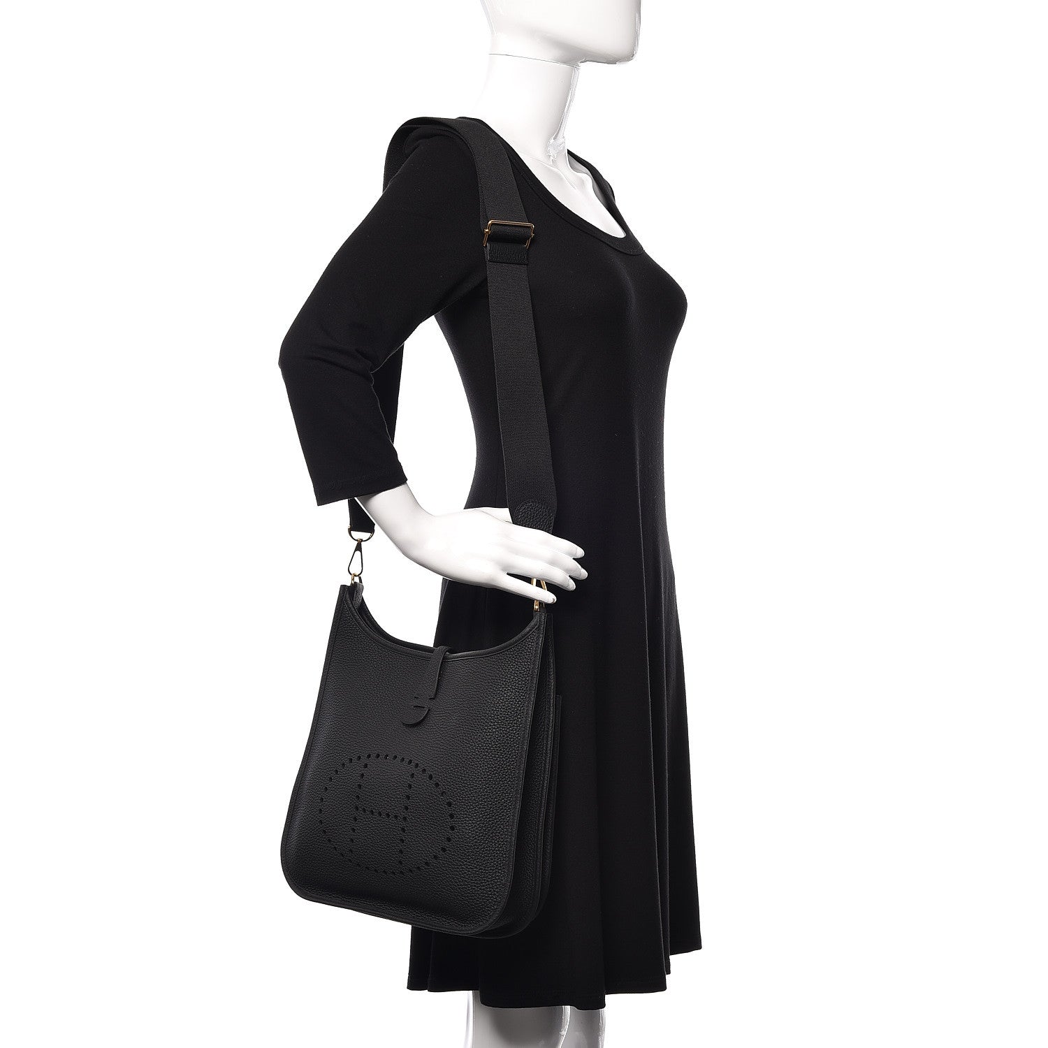 Hermes Taurillon Clemence Evelyne III PM Black 2 of 9