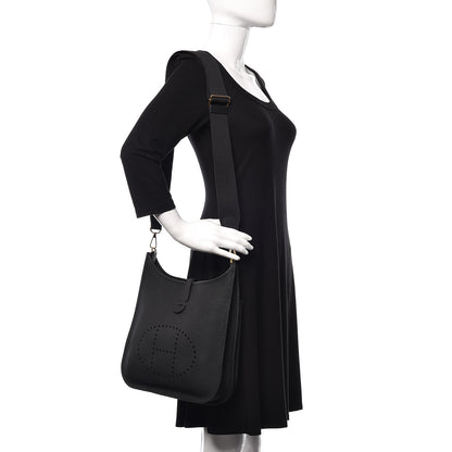 Hermes Taurillon Clemence Evelyne III PM Black 2 of 9