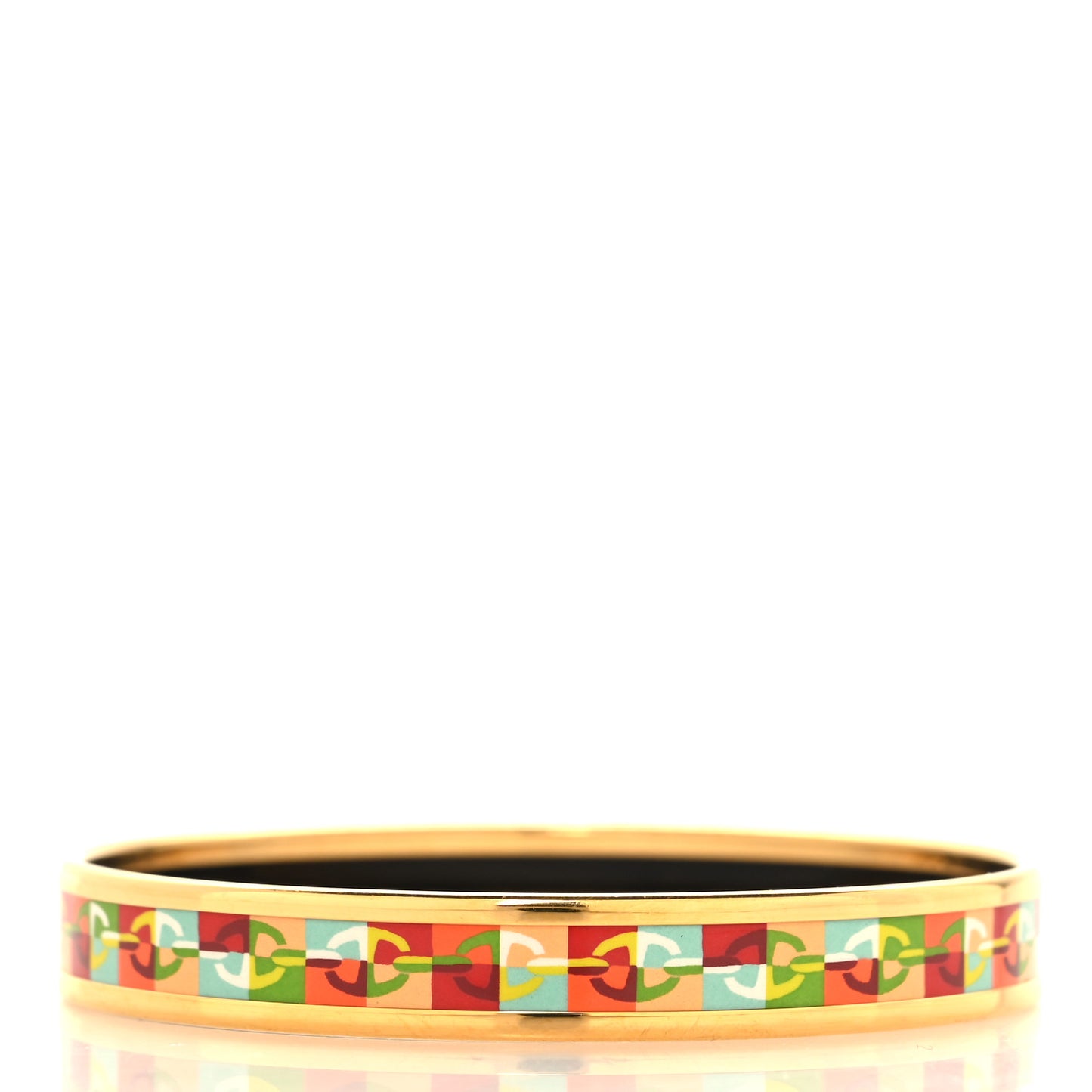 Enamel Narrow Printed Optique Chaine D'Ancre Bracelet 6