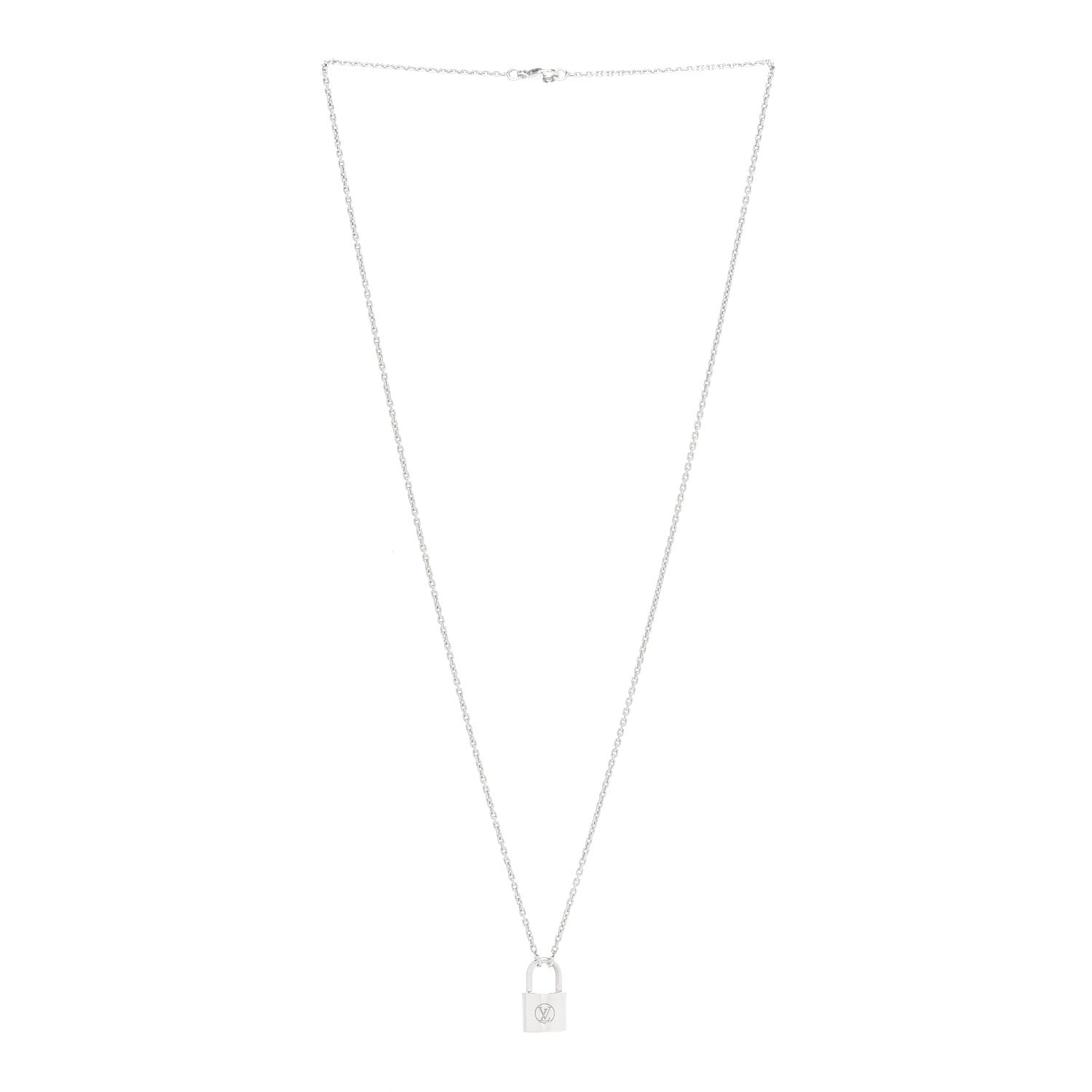 Louis Vuitton Sterling Silver Lockit Necklace 3 of 6