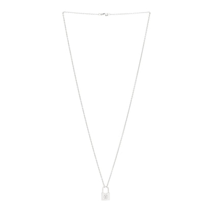 Louis Vuitton Sterling Silver Lockit Necklace 3 of 6