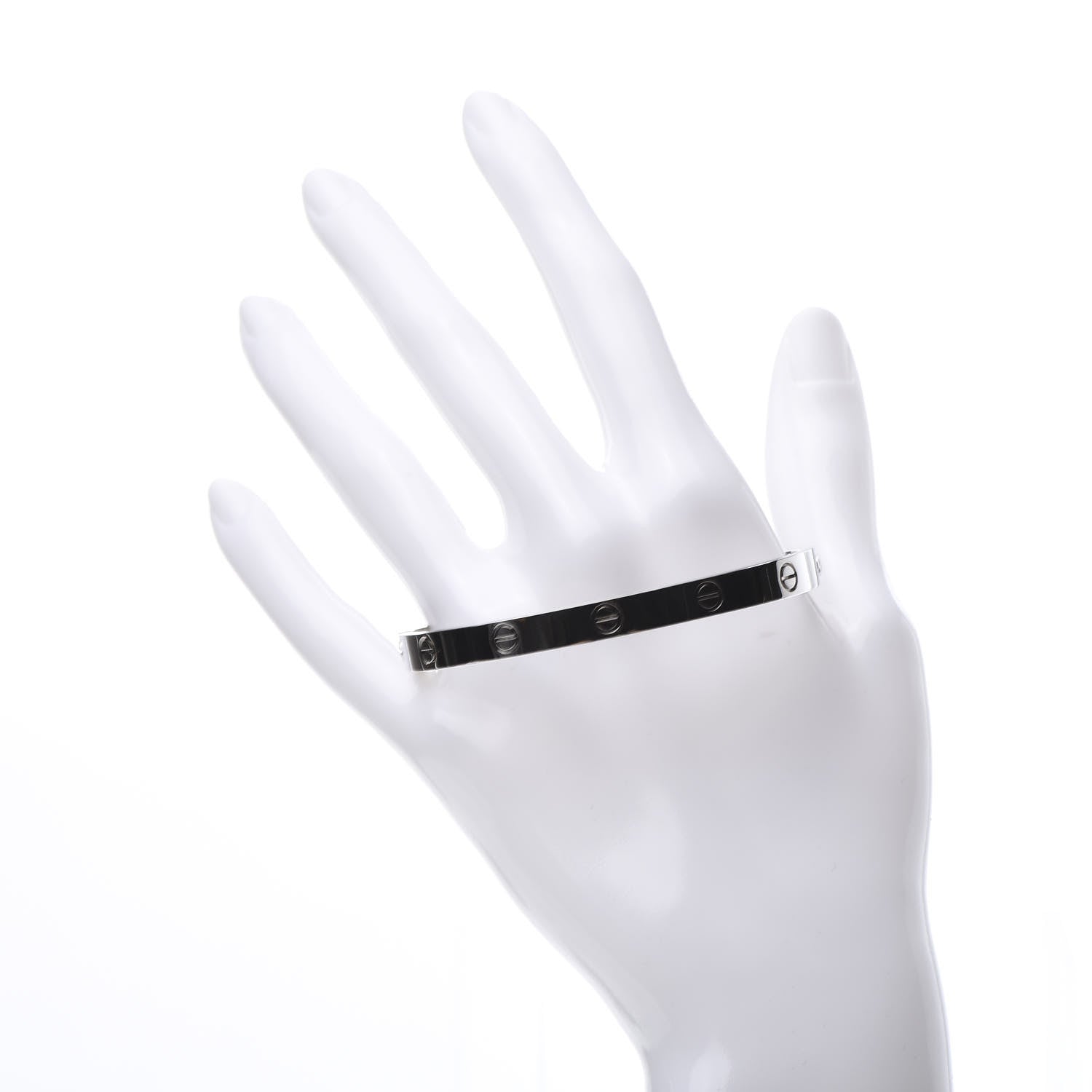 Cartier 18K White Gold LOVE Bracelet 18 2 of 5