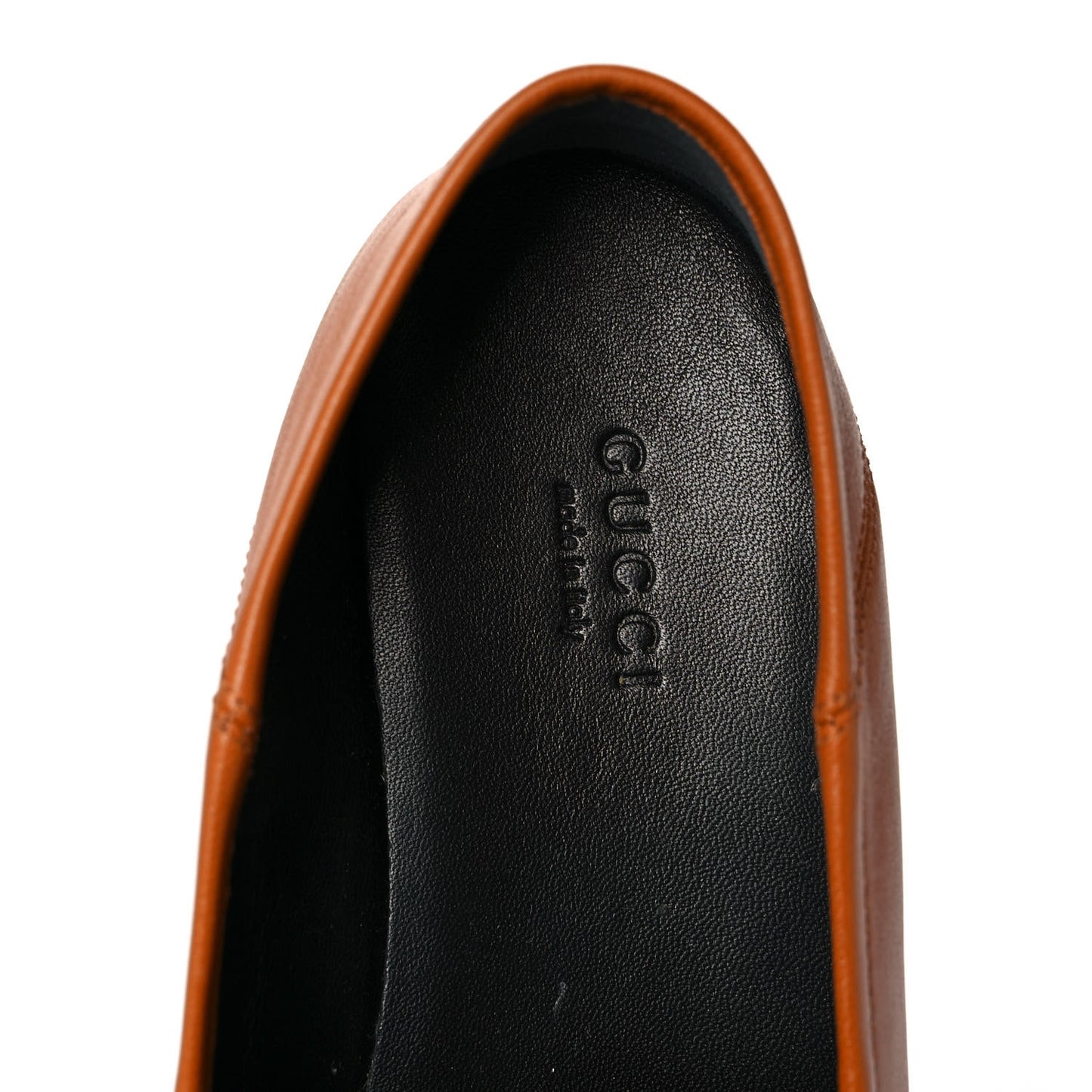 Lambskin Womens Brixton Horsebit Loafers 37.5 Crystal Copper
