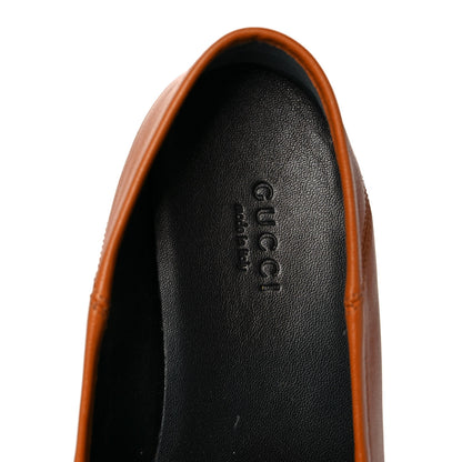 Gucci Lambskin Womens Brixton Horsebit Loafers 37.5 Crystal Copper 7 of 9