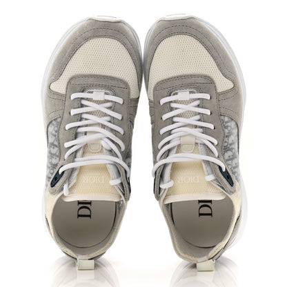 Christian Dior Suede Technical Mesh Oblique Womens B25 Runner Sneakers 37 Gray 5 of 9